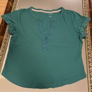 Pilcro Green Button-Up Top